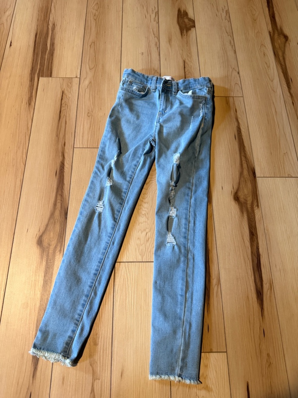 Levi's Light Blue Distressed Skinny Jeans